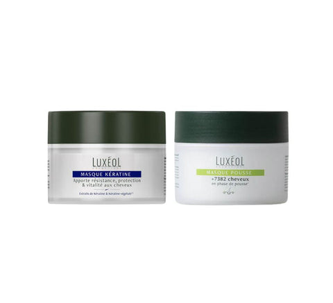 Luxeol hair mask collection - density mask clinically proven on 33 people and keratin repair mask for deep weekly hair treatment
