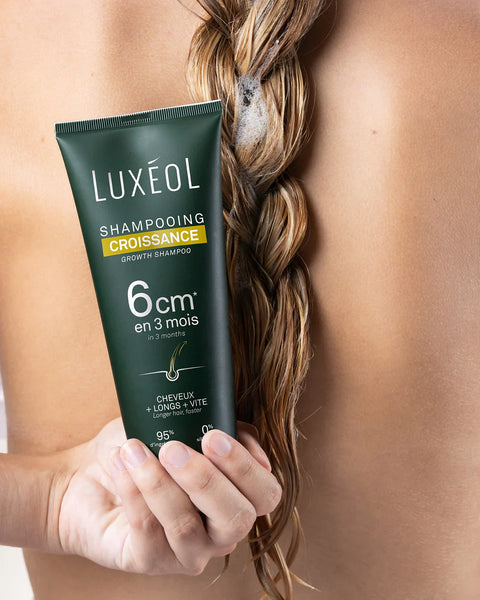 Luxéol Hair Growth Collection – Shampoo, Serum, Conditioner & Supplements for visibly longer, stronger hair.